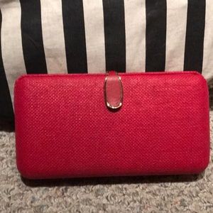 Banana Republic Red Straw Clutch